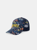 Cappellino navy con stampa foglie tropicali e pesci KLOFAGE / 24E4PGS1CHAC234