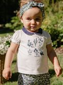 Body T-shirt con ricami fiori FANELLY / 23E1BFN1BOD001