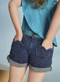 Shorts in denim scuro e cintura glitterata bambina CAUJENETTE 1 / 22E2PFT2SHOK005