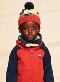 Scaldacollo navy  in maglia con motivo paesaggio FRALOSAGE / 23E4PG51SNO713