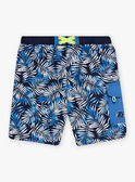 Shorts bagno blu con stampa foglie bambino CYSHORTAGE / 22E4PGO6MAI622