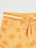 Bermuda arancioni con stampa palme in tessuto felpato KRIMONAGE 3 / 24E3PGQ3BER107