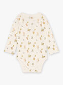 Body ecrù a costine con stampa animali fantasia GADENNIS / 23H1BG81BOD001