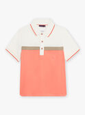 Polo ecrù e corallo bambino CUWIAGE / 22E3PGP1POL001
