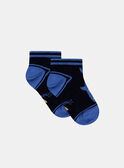 Calze blu con motivo jacquard e motivo squalo in jersey KLOCHAGE / 24E4PGS1SOQC234