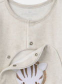 Tutina pigiama in ciniglia con zebra  MOSES / 25E0NG22GREA011
