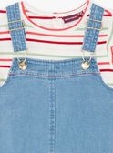 Completo abito salopette e t-shirt a righe ZOCHUETTE / 21E2PFJ1ENSP269