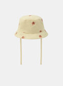 Cappello da pescatore giallo con ricami piovre arancione KAYOURI / 24E4BGS1CHAB116