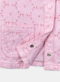 Giacca in jeans rosa traforata KAVETTE / 24E2PF31VES318