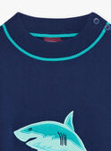 Maglia blu con motivo squalo bambino COMIDAGE / 22E3PGN1PULC231