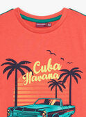 T-shirt rossa motivo spiaggia bambino COACAGE / 22E3PGM1TMC506