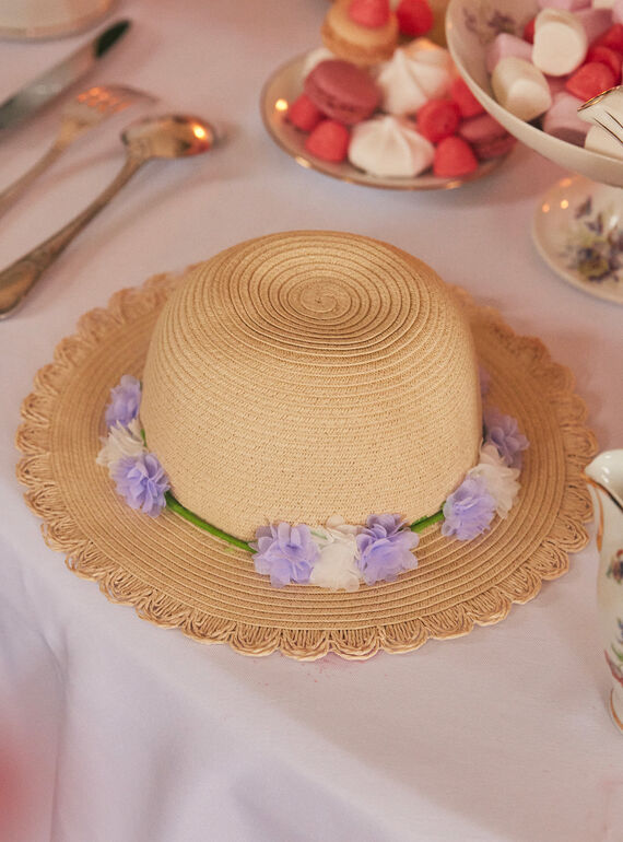 Cappello di paglia con fiori KAFANTINE / 24E4BFL1CHA009