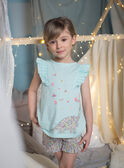 Pigiama turchese motivo dinosauro e fiori bambina CHOUFIETTE / 22E5PF51PYJ203