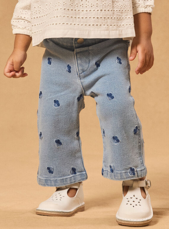 Pantaloni con ricamo a fiori MADIANE / 25E1BF81PANP272