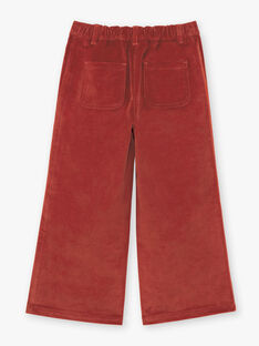 Pantaloni larghi rosso scuro bambina BUBLETTE / 21H2PFJ1PAN821