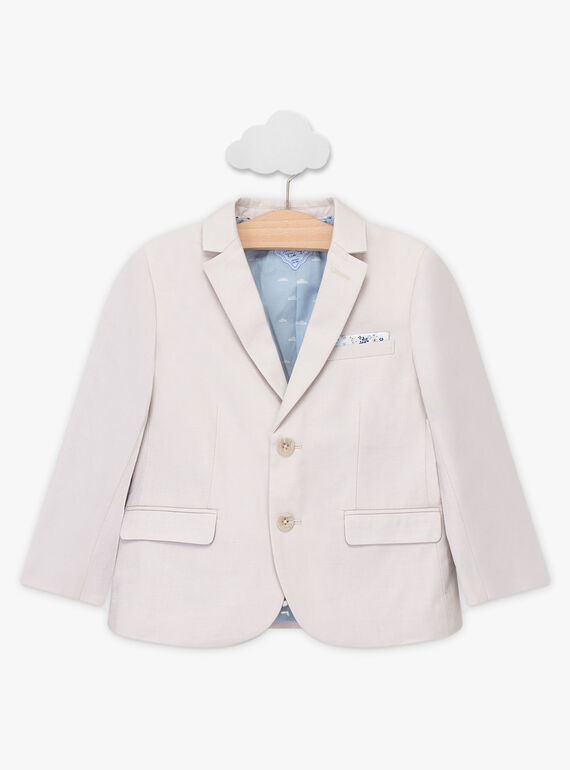 Giacca da completo beige bambino TICOSTAGE / 20E3PGJ1VES808
