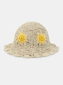 Cappello in paglia con fantasia a fiori KALOLA / 24E4BFD1CHA009