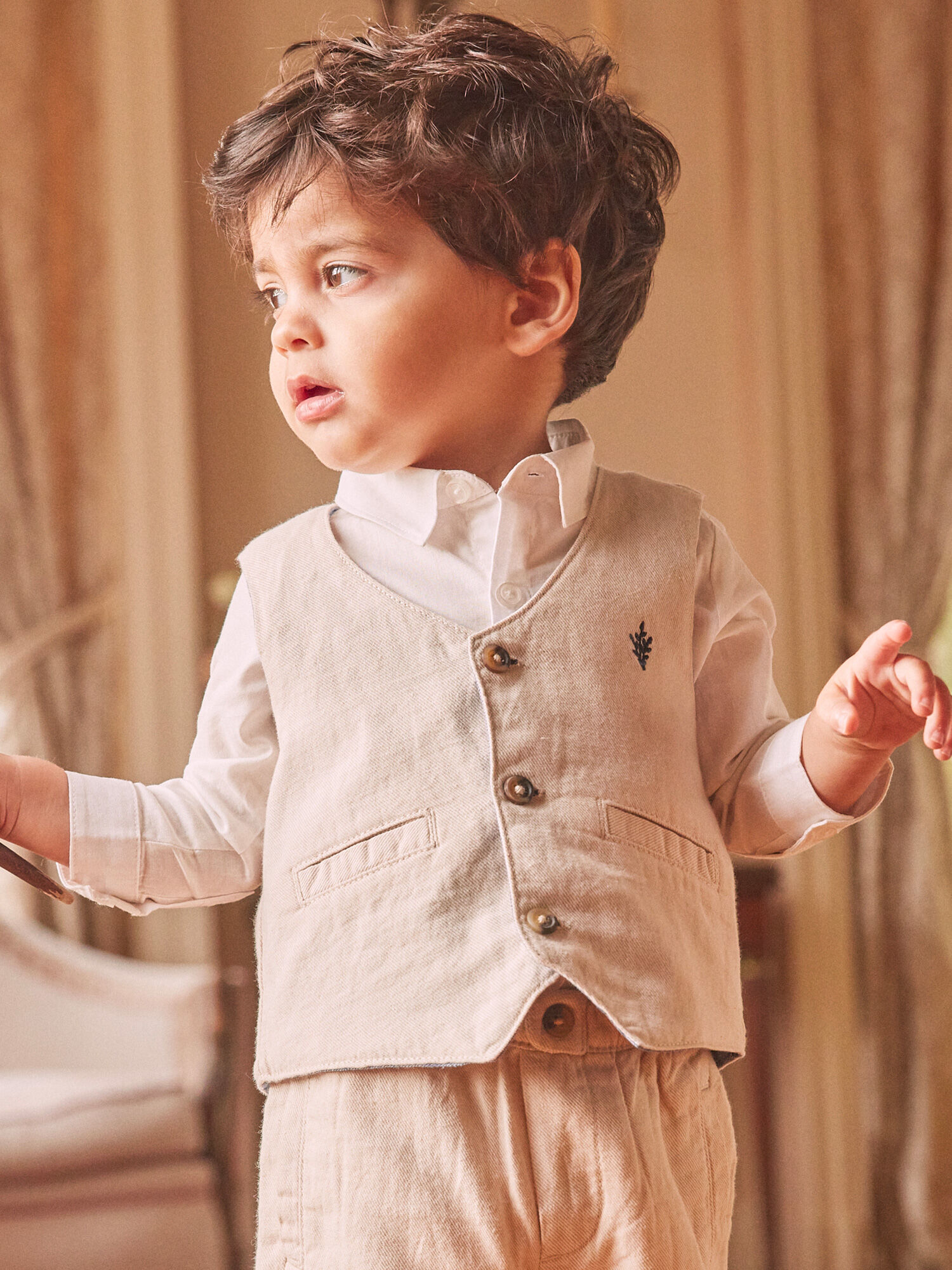 Gilet beige bebe garcon deals
