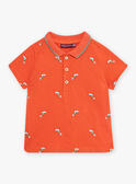 Polo rosso aranciato neonato CAWEDOU / 22E1BGP1POLF527