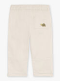 Pantaloni bianchi gesso in twill GADAEL / 23H1BG81PAN632
