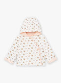 Giacca nascita con cappuccio in tubique écru LOELIA / 24H0CF11VES001
