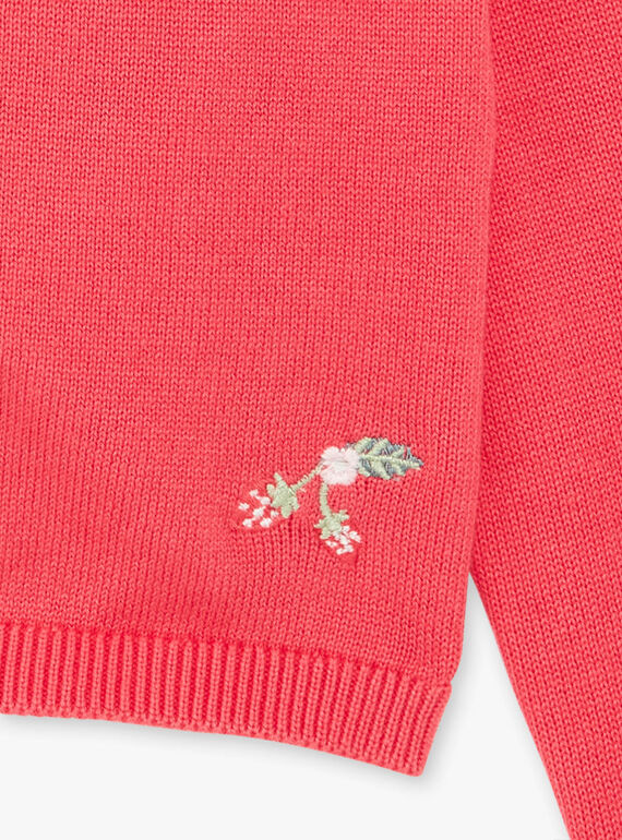 Cardigan bambina rosa guaiava ZOPAETTE / 21E2PFJ1CARD323