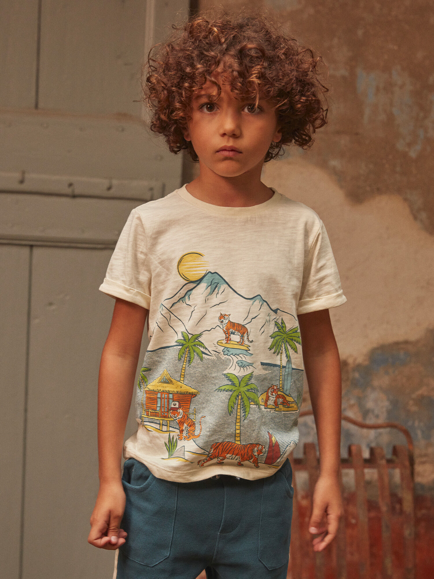 T shirt con tigre