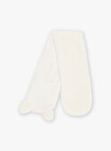 Sciarpa bianca in pelliccia sintetica con volto di orsetto DIOLAF / 22H4BGM3ECH001