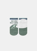 Calze Jacquard Animazione See You Next Wave bianche e turchesi KLIVAGAGE / 24E4PGR1SOQG600