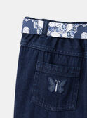 Jeans a sigaretta blu con cintura con stampa floreale LEJINETTE / 24H2PFJ1JEAK005