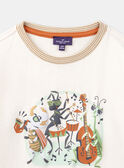 T-shirt ecrù e caffellatte con motivi insetti che suonano KATICHAGE / 24E3PG32TML009