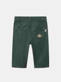 Pantaloni risvoltabili verde scuro per neonato NAFLO / 25H1BGS2PAN608