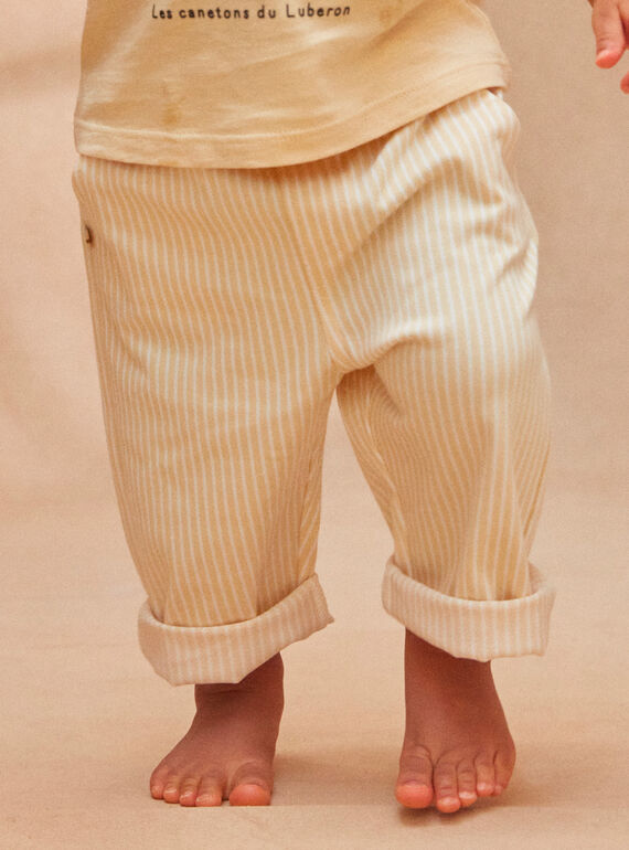 Pantaloni a righe giallo burro e bianco KAJOSEPH / 24E1BGD1PANB103