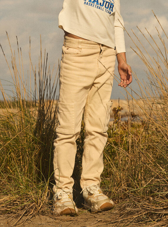 Pantaloni cargo beige MEDIAGE / 25E3PG81PAN806