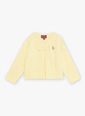 Cardigan motivo a pois e fiocco giallo pastello neonata CASABINE / 22E1BFN1CARB115