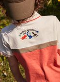 Polo ecrù e corallo bambino CUWIAGE / 22E3PGP1POL001