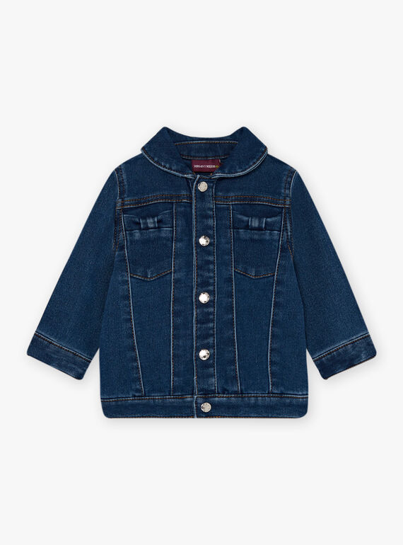 Giacca in jeans con dettagli annodati neonata CIMELISSA / 22E1BFG1VESP269