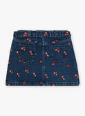 Gonna in jeans con motivi ricamati bambina CAJETTE / 22E2PF71JUPP274