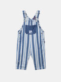 Salopette lunga un denim blu e bianco con stampa a righe LADEREK / 24H1BGJ1SALP274
