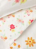 Parure da letto ecrù principessa con stampa a fiori TIPARURCHA / 20EZEN72PLC000