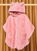 Mantellina da bagno tinta unita rosa con cappuccio testa di coniglio DEBARBARA / 22H5BF21CDB303