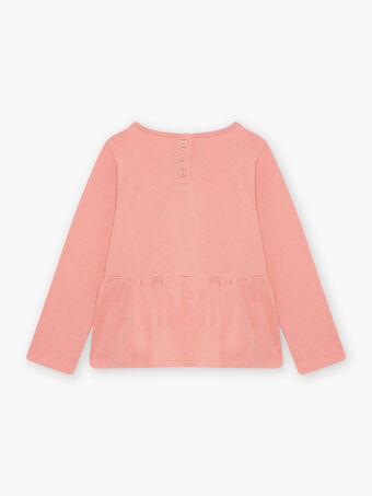 T-shirt rosa con motivo celeste fantasia multitecnico bambina CASTETTE / 22E2PF71TMLD329