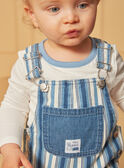 Salopette lunga un denim blu e bianco con stampa a righe LADEREK / 24H1BGJ1SALP274