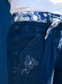 Jeans a sigaretta blu con cintura con stampa floreale LEJINETTE / 24H2PFJ1JEAK005