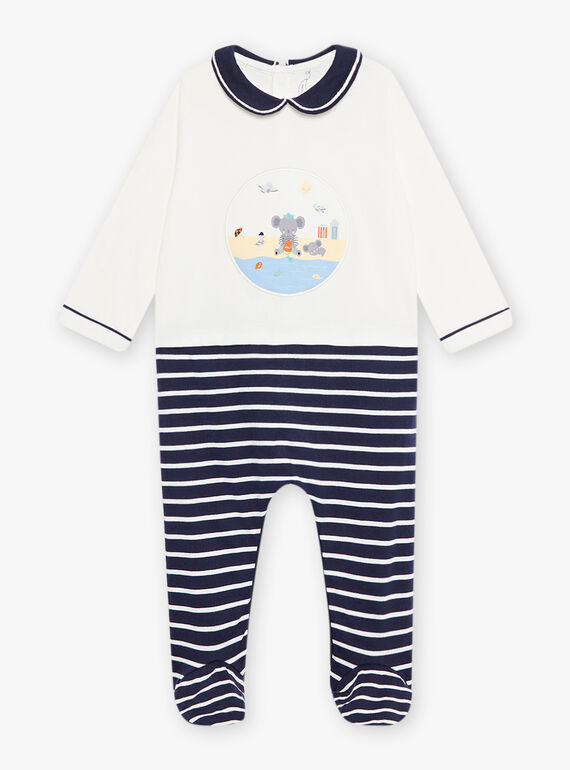 Tutina a righe motivo koala sulla spiaggia neonato CEFINN / 22E5BG42GRE070