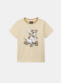 T-shirt beige con stampa KOBALLAGE / 24E3PGD3TMCB103