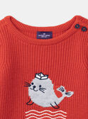 Maglione in maglia con ricamo animale KACAEL / 24E1BG41PULF524