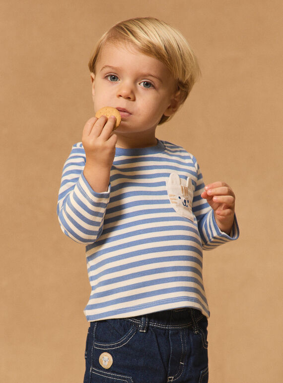 T-shirt a maniche lunghe a righe MACAMEL / 25E1BG82TMLC208