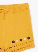 Shorts senape in maglia FLISHETTE / 23E2PFP1SHOB106
