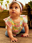 Blusa in raso di cotone con stampa a fiori neonata CASABRINA / 22E1BFN1CHE811